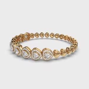 Premium Quality <b>Sterling</b> <b>Silver</b> Moissanite Diamond Hip Hop <b>Bracelet</b> for Womens Luxury <b>Charm</b> Available at Best Prices - Product Image 2