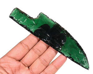 Obsidiana Decorativa de Cristal Verde, Escultura de Piedra Decorativa para el Hogar, Hecha a Mano, Regalo Energético de Feng Shui, Coleccionable - Product Image 1