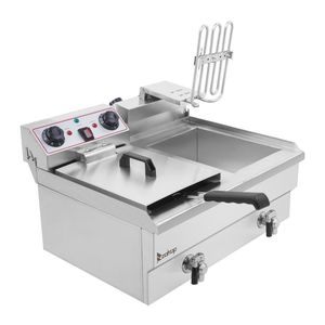 Nuovo Codice 20548057 EH102V Friggitrice Doppia con Doppio Serbatoio 16.9QT/16L Capacità Totale 24.9QT/23.6L Friggitrice Commerciale in Acciaio Inossidabile - Product Image 6