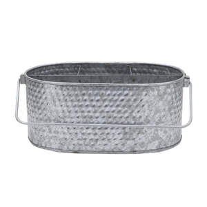 Porte-couverts en métal galvanisé de style moderne avec poignée en bois, organiseur de couverts de cuisine pour utilisation sur table d'hôtel - Product Image 2