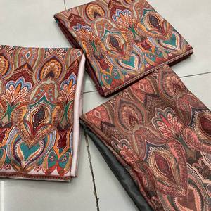 Tissu brocart imprimé, largeur 58/60 pouces, polyester tissé, motif jacquard, textile de maison, écharpes, châles pour femmes - Product Image 1