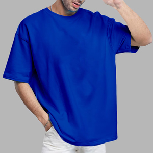 เสื้อยืดโอเวอร์ไซส์ผู้ชาย ผ้าฝ้าย 100% ระบายอากาศดี สไตล์ฮิปฮอป เป็นมิตรกับสิ่งแวดล้อม สวมใส่สบาย ราคาโรงงาน ขายดี - Product Image 4