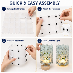 Lámpara de Mesa CALA DIY PP con Estampado de Gato Personalizado, Pantalla Desmontable de Fácil Encaje y Base de Luz LED de Madera para Regalos de Recuerdo - Product Image 6