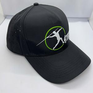 Fabricante de sombreros Sombrero de golf perforado Gorra deportiva impermeable Agujero perforado Sombrero de béisbol de 5 paneles Serigrafía personalizada Logo Cuerda - Product Image 5
