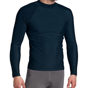 Chemise de compression à manches longues pour homme avec logo personnalisé, protection UV, impression par sublimation, Spandex/Nylon, service OEM - Product Image 1