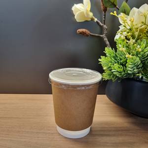 Gobelets en papier kraft personnalisés avec couvercles, 4oz, 8oz, 12oz, 16oz, pour boissons chaudes, café, impression personnalisée, à paroi simple, jetables, vente chaude - Product Image 2