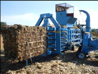 Machine à briqueter la paille pour centrale biomasse, presse à balles pour tiges de coton, pour le broyage et la briquetterie des tiges de coton