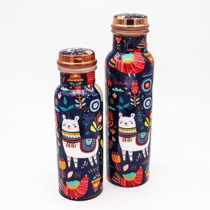 Pure <b>Copper</b> <b>Drinking</b> <b>Bottle</b> With Quality Metal Build And Compact Form For Hydration At Home Work School Fitness And Travel - Product Image 4