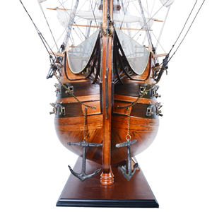 Modèle de bateau en bois HMS Victory (édition spéciale XL) Réplique nautique peinte à la main avec support d'exposition pour la décoration de la maison - Product Image 5