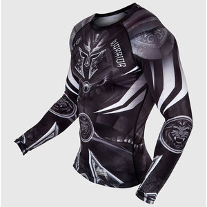 เสื้อรัดกล้ามเนื้อแขนยาวสีดำสำหรับผู้ชาย Venum พิมพ์ลายแบบ Sublimation แห้งเร็ว ผลิตจากโพลีเอสเตอร์ ไซส์ผู้ใหญ่ โลโก้ด้านหน้า - Product Image 4