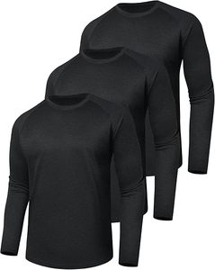 Camiseta de Manga Larga para Hombre, de Secado Rápido, Color Sólido, Cuello Redondo, Corte Holgado, Tejido de Poliéster, Informal, con Logotipo Frontal, Estilo Vintage, Talla Grande - Product Image 6
