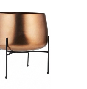 Jardinière Métallique Cuivrée avec Support pour Décoration Intérieure de Salon – Nouveauté Tendance pour la Maison et le Jardin - Product Image 5