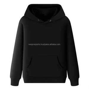 Sweat à capuche en coton personnalisé en gros, streetwear unisexe, mode décontractée, surdimensionné, poche kangourou, polaire doux, chaud, hiver, OEM ODM - Product Image 6