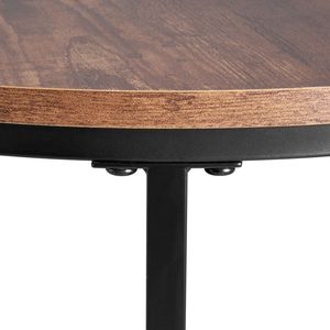 Set di 2 tavolini da caffè impilabili, rotondi da 23,6 pollici, tavolini laterali salvaspazio con contenitore, comodino in metallo - Product Image 4