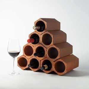 Porte-vin mural en bois avec porte-verres, étagère de rangement pour 3 bouteilles - Product Image 3