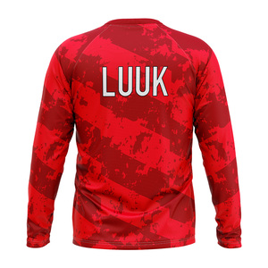 เสื้อยืดออกกำลังกายผู้ชายแขนยาว ระบายอากาศ ป้องกันแบคทีเรีย เป็นมิตรกับสิ่งแวดล้อม แห้งเร็ว พิมพ์ลายแบบรีดร้อน คอกลม ทรงเข้ารูป - Product Image 5