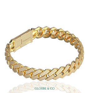Bracelet cubain en moissanite pour homme, vente en gros Vietnam, Glosbe & Co, diamant synthétique (créé en laboratoire) rond GRA, pour usage quotidien - Product Image 1