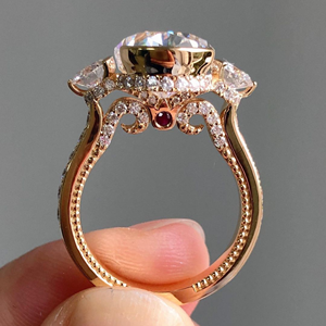 Anillo de Diamante Cultivado en Laboratorio de 3 Quilates con Corte Pera, Oro Blanco de 14K, Joyería Clásica para Compromiso y Boda, Original - Product Image 5