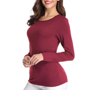 Camiseta de Manga Corta para Mujer, Cuello Redondo, Algodón, Corte Regular, Diseño a Cuadros, Ecológica, Transpirable, Verano - Product Image 3