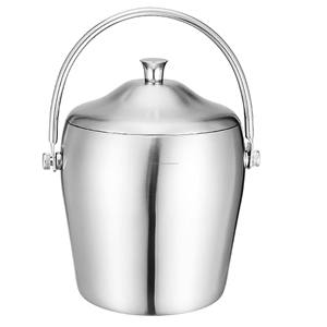 Refroidisseur de boisson isolé à Double paroi en acier inoxydable, seau à glace Offre Spéciale, refroidisseur de boisson de fête, fini argent martelé - Product Image 6