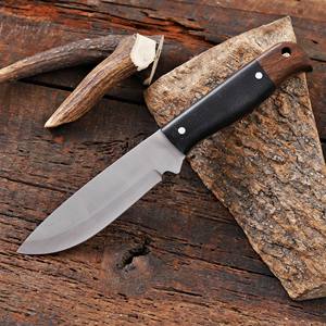 Cuchillo de Caza Nórdico Forge de Acero Inoxidable de Grado Industrial con Hoja Fija y Punta Caída, para Desollar y Acampar, Mango de Madera Micarta de 8.875 Pulgadas - Product Image 3