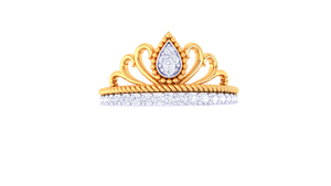 Bague diadème style palais vintage avec cristaux dorés étincelants pour cadeau de 16e anniversaire pour filles - Bijoux raffinés - Product Image 5