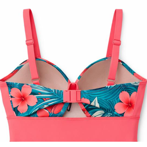 Traje de Baño Elegante de Una Pieza para Mujer, Diseño Floral Tropical, Transpirable, Ligero, de Secado Rápido, con Logotipo Personalizado OEM - Product Image 4
