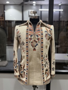 Sherwani Étnico Bordado de Fibra de Bambú, Estilo Tradicional Indio-Pakistaní, Prenda Superior Informal, Absorbe la Humedad, Corte Regular, Para Todas las Temporadas - Product Image 1