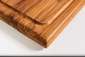 Grande planche à découper rectangulaire avec rainure profonde pour les jus, surface épaisse et lisse, idéale pour la découpe, le service et l'utilisation quotidienne en cuisine - Product Image 3