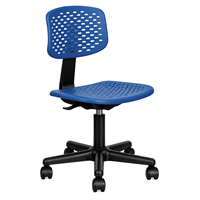 Chaise de bureau moderne sans accoudoirs en PP perforé, réglable en hauteur, pivotante, pour tâches variées