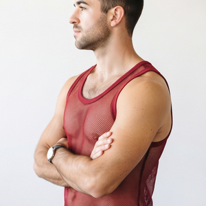 Débardeur en résille transparente unisexe 100% polyester, sans manches, séchage rapide, pour club et soirées sexy - Product Image 5