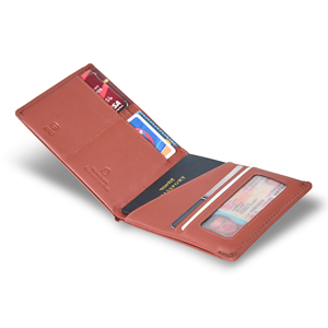 Luxury Brick Genuine Leather <b>Mens</b> Chain <b>Wallet</b> <b>RFID</b> Protected Waterproof Bifold Card Organizer Vintage Style Everyday Carry - Product Image 2