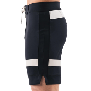 Shorts de Playa para Hombre, Color Azul Marino y Blanco, de Secado Rápido, con Cordón Ajustable, para Surf y Natación, Ropa Deportiva Acuática Premium - Product Image 4