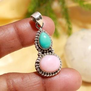 Pink <b>Opal</b> Pendant 925 Sterling Silver Handmade Jewelry Women Men Unique Natural Gemstone <b>Necklace</b> Gift At Best Price - Product Image 1