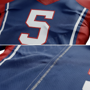Latest Design Sublimation Printed Team Wear Short Sleeve Padded American Football Uniforms High Quality Protective Football Kits - Product Image 3
