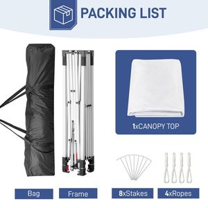 Gazebo da Esterno 10X10ft in Bianco, Elegante Pergola per Vivere all'Aperto - Product Image 4