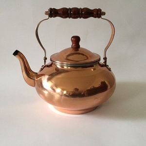 Handmade Vintage Copper <b>Teapot</b> Wooden Handle for Stylish Tea Serving and Home Display For Home Decor Hotel and Restaurant Decor - Product Image 1