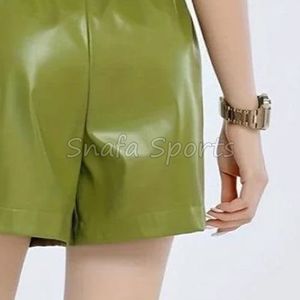 Pantalones Cortos de Cuero para Mujer, Estilo Casual 2026, de Secado Rápido, Antiarrugas, con Patrón Sólido, en Oferta a Bajo Precio - Product Image 6