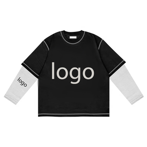 Camiseta Gráfica Streetwear Y2K de Algodón Pesado 300 GSM, Corte Holgado Oversize, Doble Capa, Manga Larga, Personalizada - Product Image 1