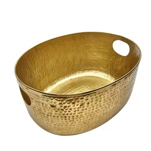 Bañera de Metal Resistente para Bebidas Frías, Cubo Enfriador de Acero Inoxidable para Fiestas, Enfriador de Vino y Cerveza para Uso en Exteriores - Product Image 6