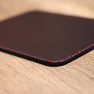 Genuine Leather <b>Mouse</b> Pad Heat Stamped Logo Desk <b>Mat</b> Luxury Cowhide Leather Case Mousepad for Brand Promotions LMP-0108 - Product Image 2