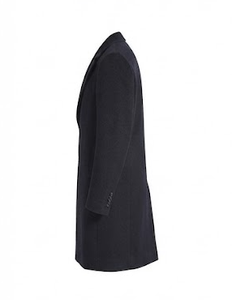 <b>Black</b> <b>Wool</b> Blend Men's <b>Overcoat</b> Notched Lapel Long Coat Regular Fit Formal Casual Outerwear - Product Image 6