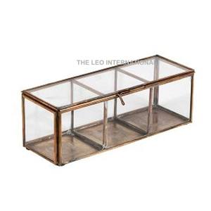 Pairs of 3 Wholesale Square Shape Glass Jewelry Box for Necklace <b>Display</b> <b>Case</b> Ring Earring Storage Organizer - Product Image 3