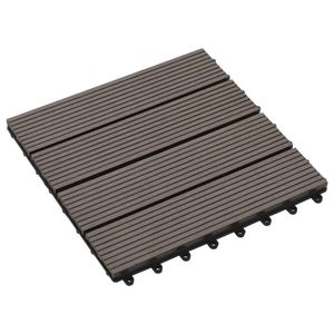 11 pz 11.8 marrone scuro "x 11.8" piastrelle per Decking WPC da 1 Sqm - Product Image 3