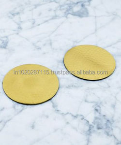 Posavasos redondo de metal martillado para aspecto rústico vintage adecuado para casa de campo cocina comedor sala de estar cafetería bar - Product Image 5