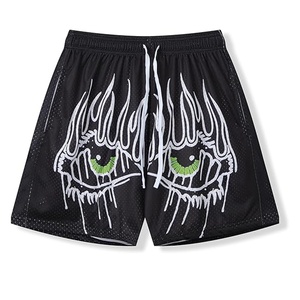 Pantalones Cortos Deportivos Personalizados de Poliéster Sublimado de Doble Capa, Estilo Urbano, 5 Pulgadas de Entrepierna, Pantalones Cortos de Baloncesto por Encima de la Rodilla, Pantalones Cortos de Malla para Hombre - Product Image 2