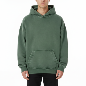 Sweat à capuche oversize pour homme, haute qualité, délavé à l'acide, vente en gros, sweats à capuche OEM, logo personnalisé, pull à capuche gaufré pour homme, unisexe - Product Image 1