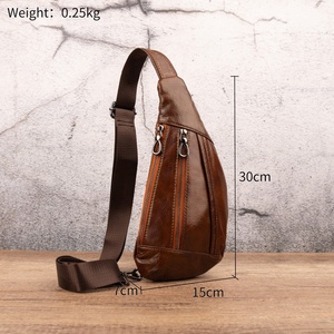 Nouveau Sac de Poitrine en Cuir Personnalisé avec Logo, Imperméable, Nouvelle Collection, Anti-Vol, Sacs Bandoulière Croisés pour Hommes - Product Image 3