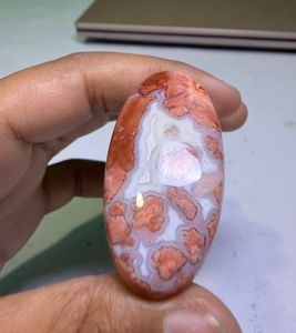 Cabochon en Agate Coton Naturel de Haute Qualité, Pierre Précieuse en Vrac pour la Fabrication de Bijoux - Product Image 3