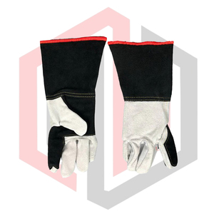 Guantes de Soldadura MIG/TIG de Cuero Vacuno Dividido, Resistentes, Duraderos, 11 oz, Resistentes a Desgarros, Anti-Corte, Anti-Calor, para Bomberos - Product Image 5